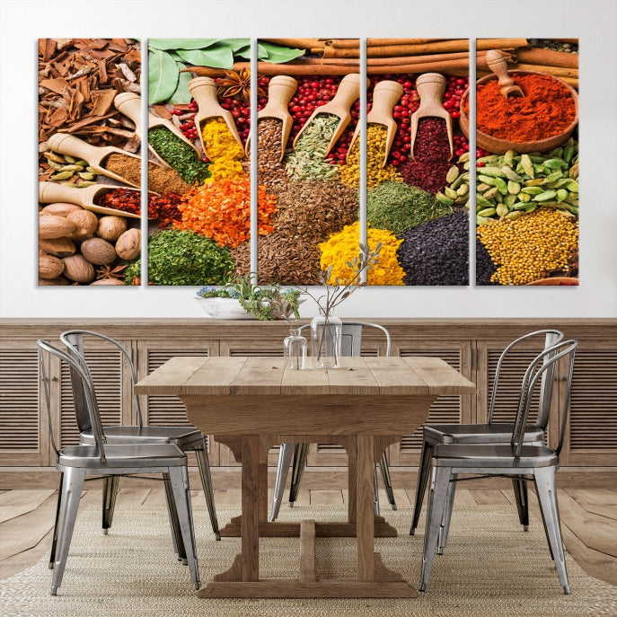 Spices Kitchen Wall Wall Art Canvas Print