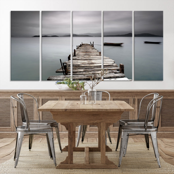 Wood Pier Wall Art Canvas Print