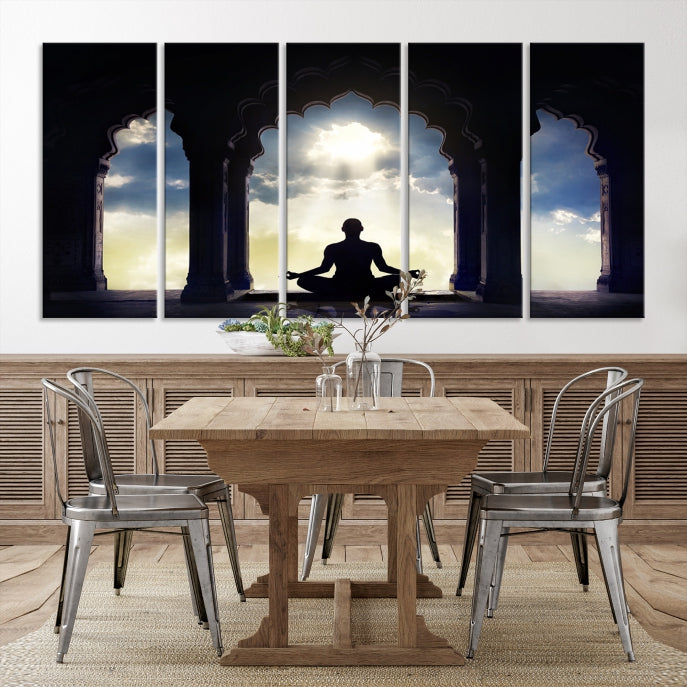 Women and Yoga Wall Art Canvas Print