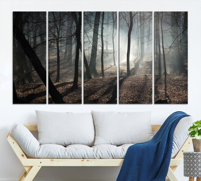 Art mural famille sombre et arbre Impression sur toile