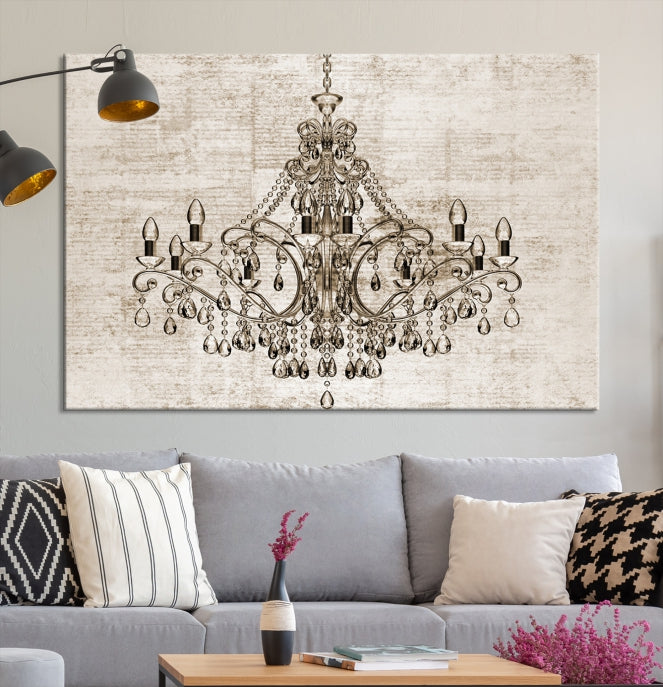 Vintage Chandelier Wall Art Canvas Print