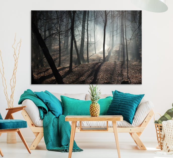 Art mural famille sombre et arbre Impression sur toile