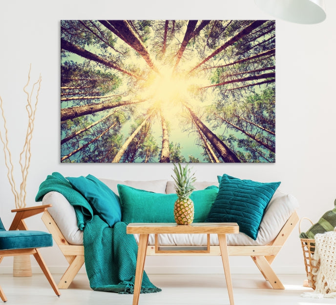 Arbre et soleil Impression sur toile