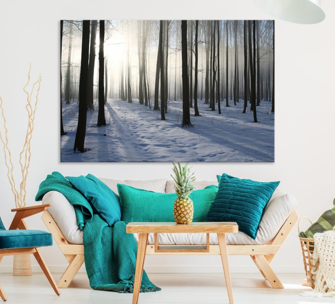 Night Forest Wall Art Canvas Print