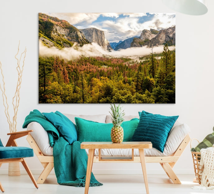 Impresión de lienzo de arte de pared grande del Parque Nacional Yosemite - El Capitán