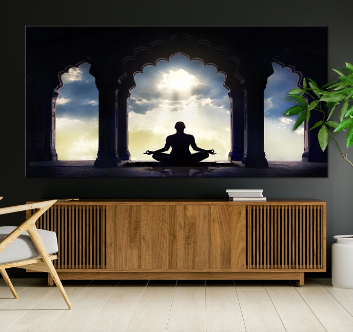 Women and Yoga Wall Art Canvas Print