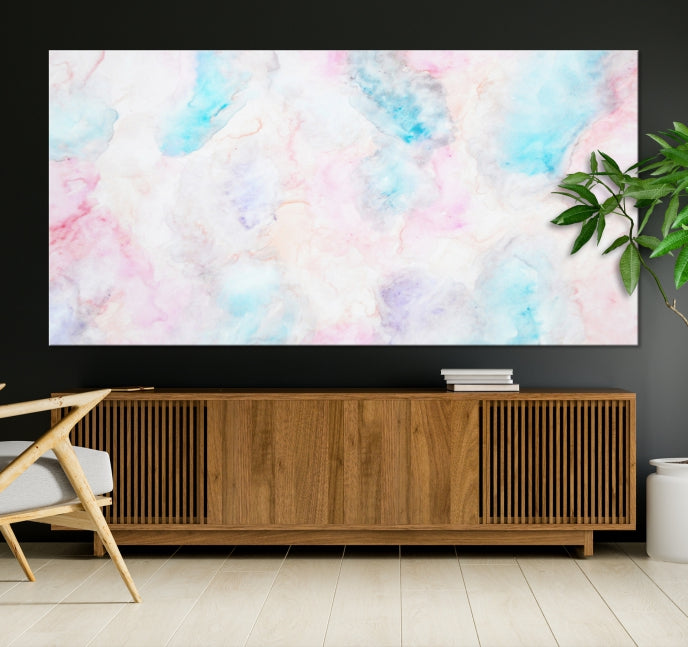 Pastel Marble Fluid Effect Wall Art Abstract Canvas Wall Art Print