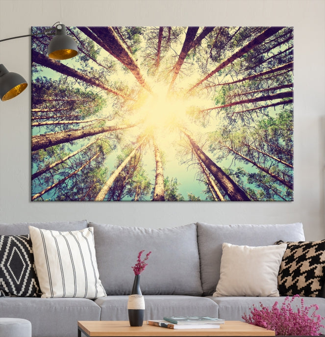 Arbre et soleil Impression sur toile