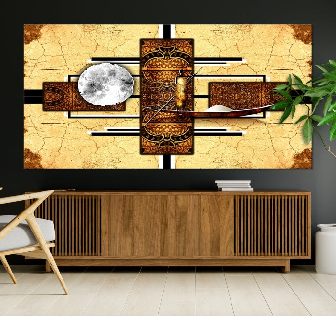 African Style Abstract Wall Art Canvas Print