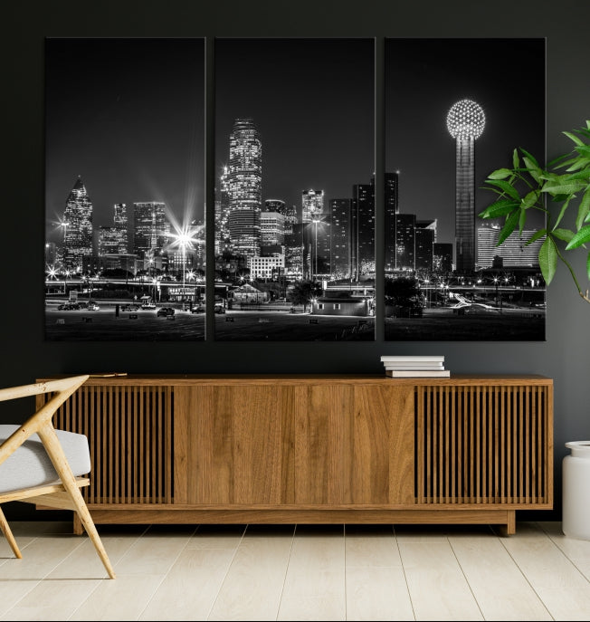 Dallas City Wall Art Canvas Print