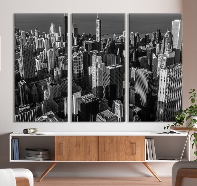 Chicago Wall Art Canvas Print Chicago City Night Canvas Print