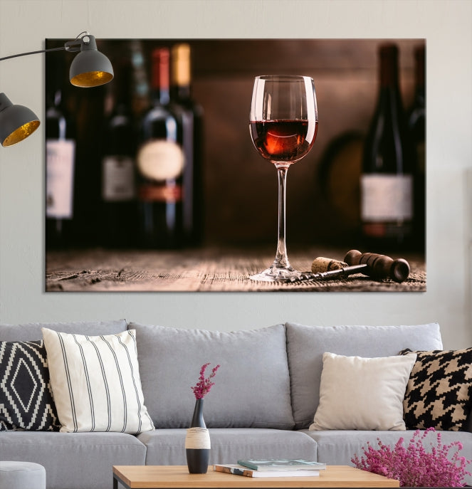 Red Wine and Bottle Canvas Print