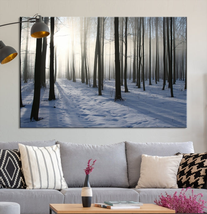 Night Forest Wall Art Canvas Print