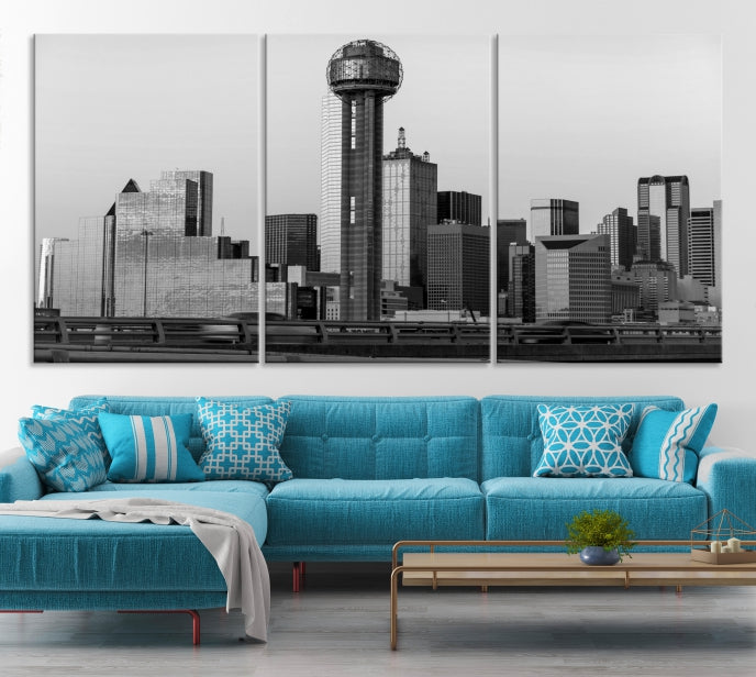 Dallas City Wall Art Canvas Print