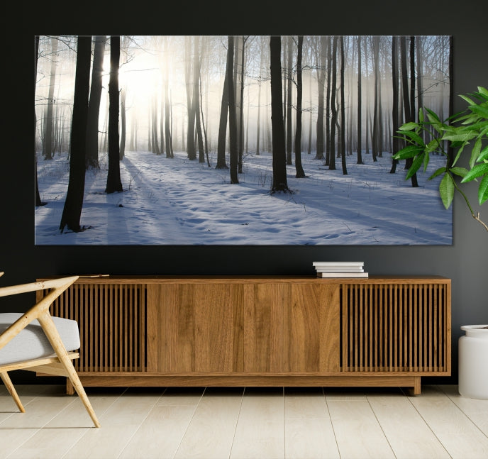 Night Forest Wall Art Canvas Print