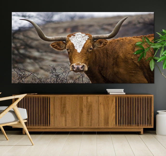 Impression sur toile d’art mural animal de grande vache