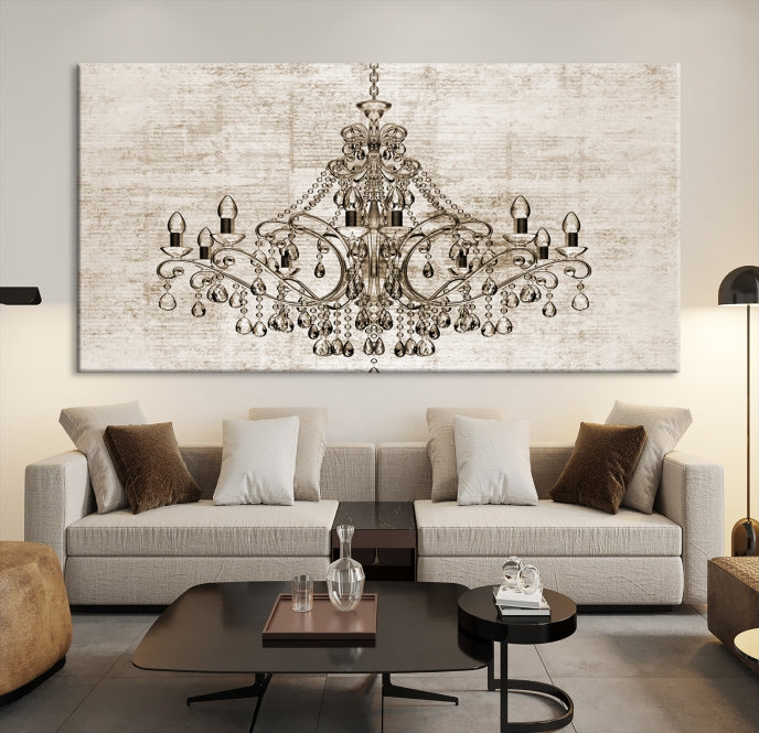 Vintage Chandelier Wall Art Canvas Print