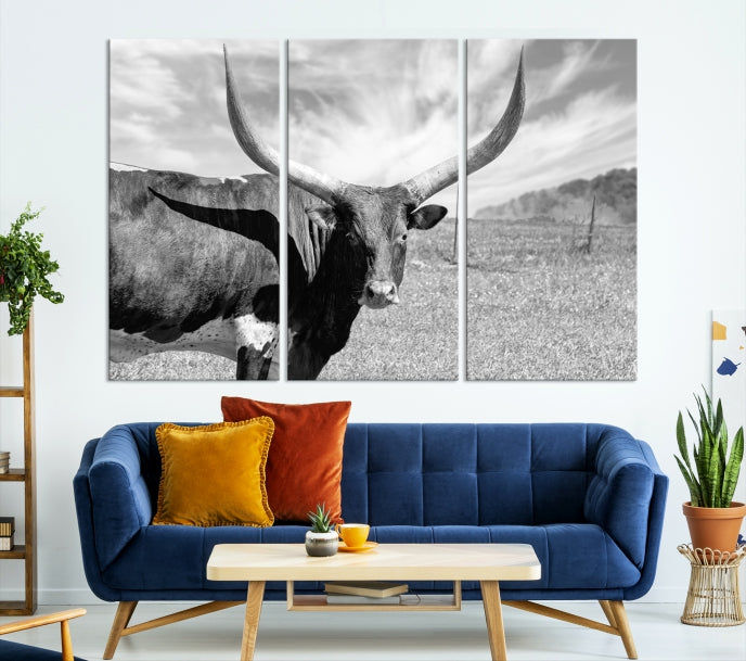 Longhorn Wall Art Canvas Print