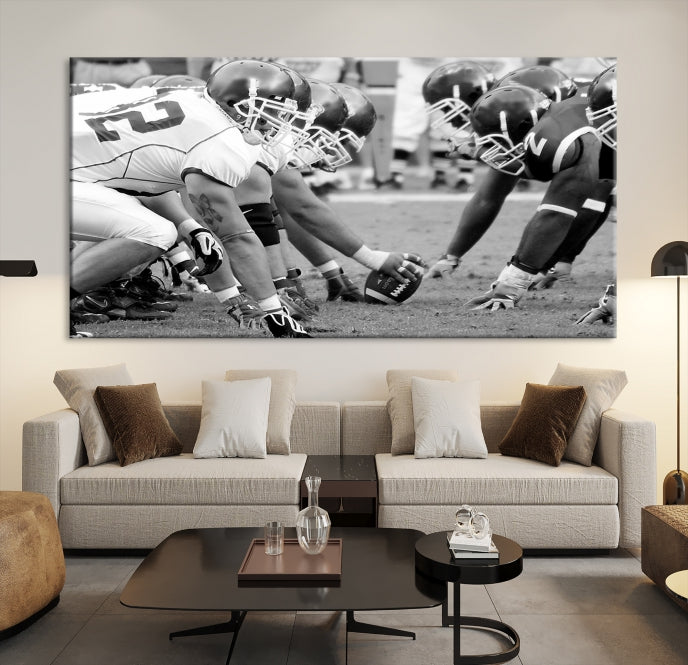 American Football Player Wall Art Canvas Print