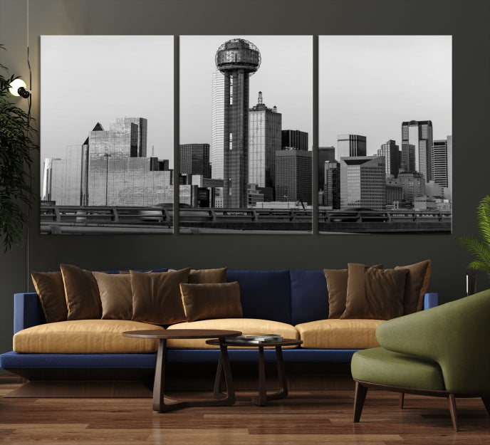 Dallas City Wall Art Canvas Print