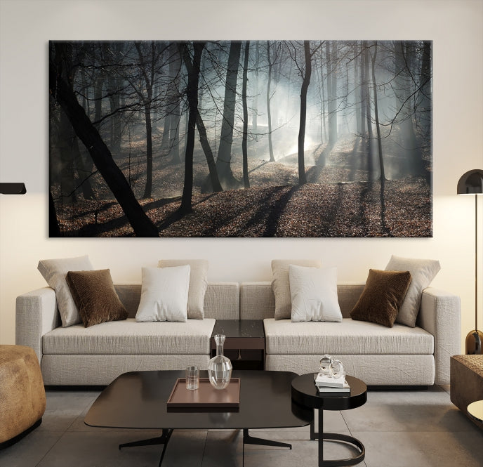 Art mural famille sombre et arbre Impression sur toile