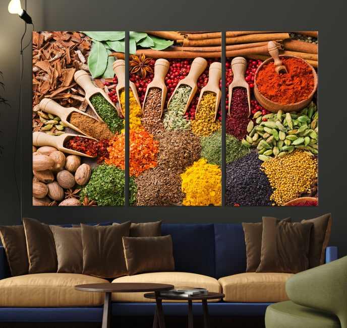 Spices Kitchen Wall Wall Art Canvas Print