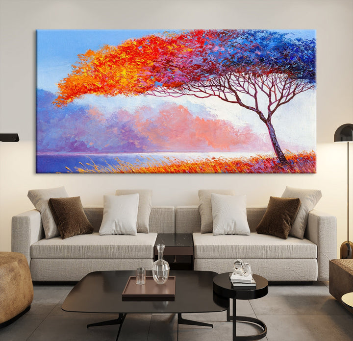 Colorful Tree Wall Art Canvas