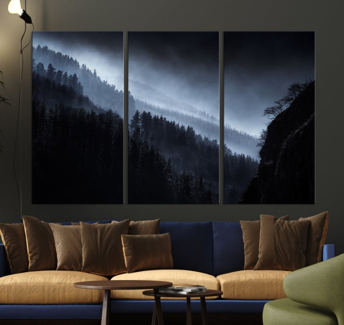 Dark Forest Wall Art Canvas Print