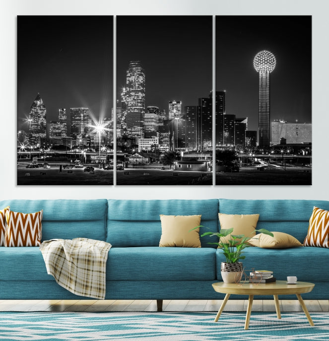 Dallas City Wall Art Canvas Print