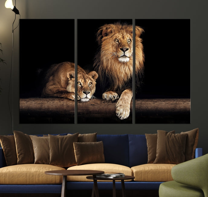 Lion Canvas Wall Art Animal Print