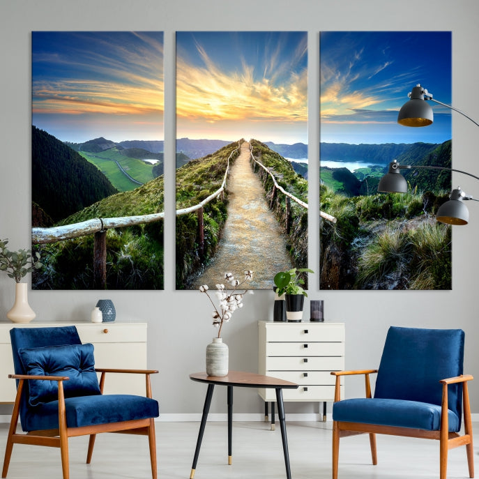 Impression sur toile d’art mural de paysage de montagne