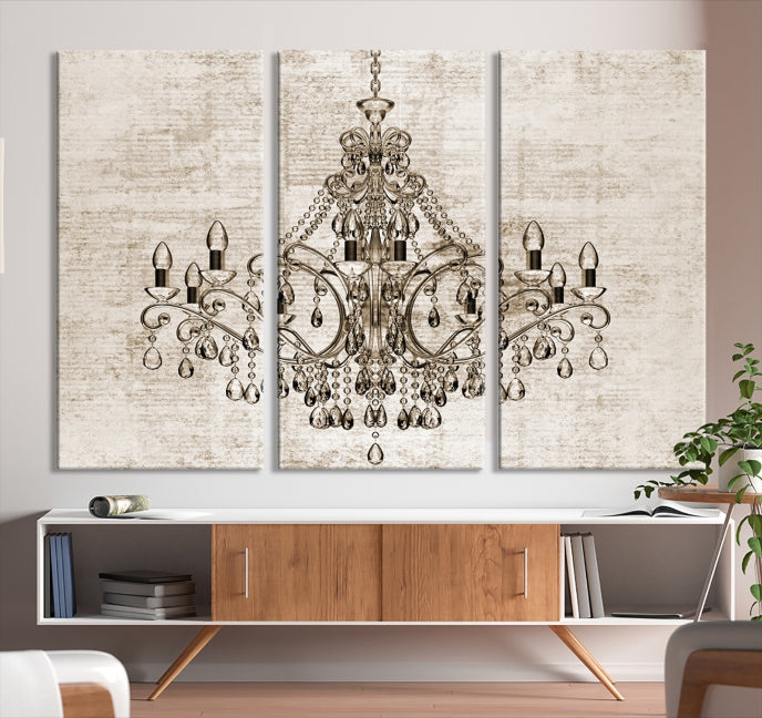 Vintage Chandelier Wall Art Canvas Print