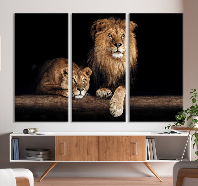 Lion Canvas Wall Art Animal Print