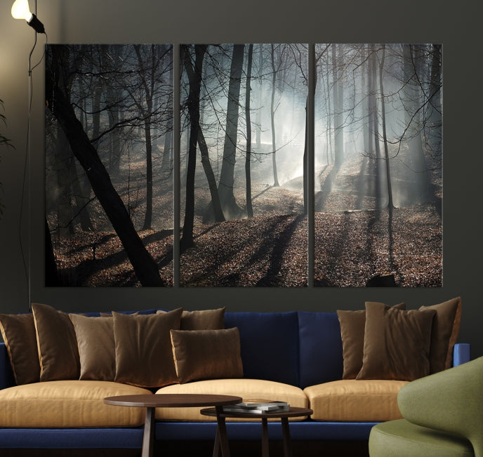 Art mural famille sombre et arbre Impression sur toile