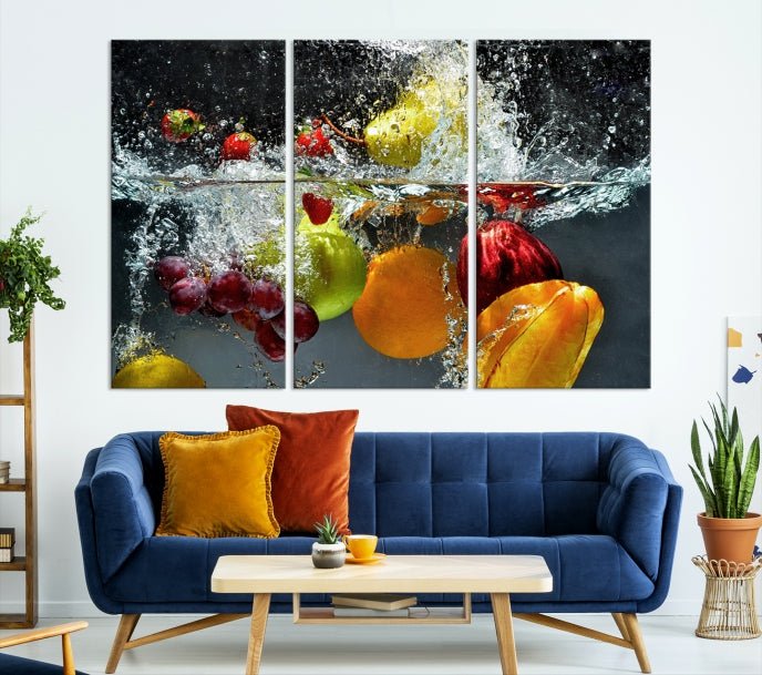 Lienzo decorativo para pared con diseño de Kithen Vegetales World