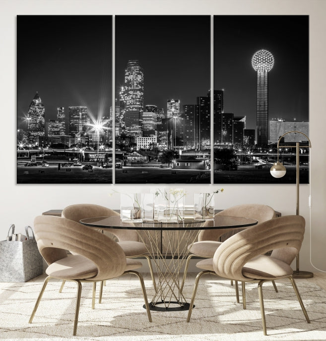 Dallas City Wall Art Canvas Print