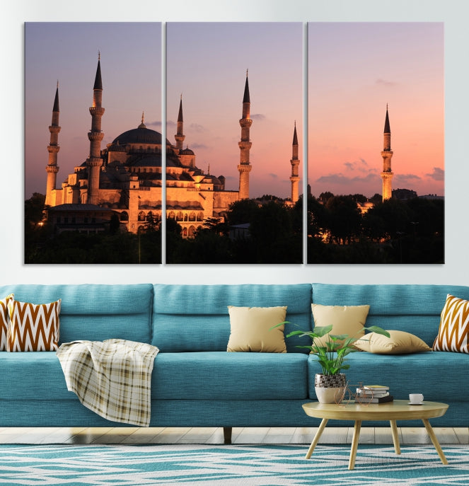 Lienzo decorativo para pared, diseño de horizonte de Estambul y Turquía