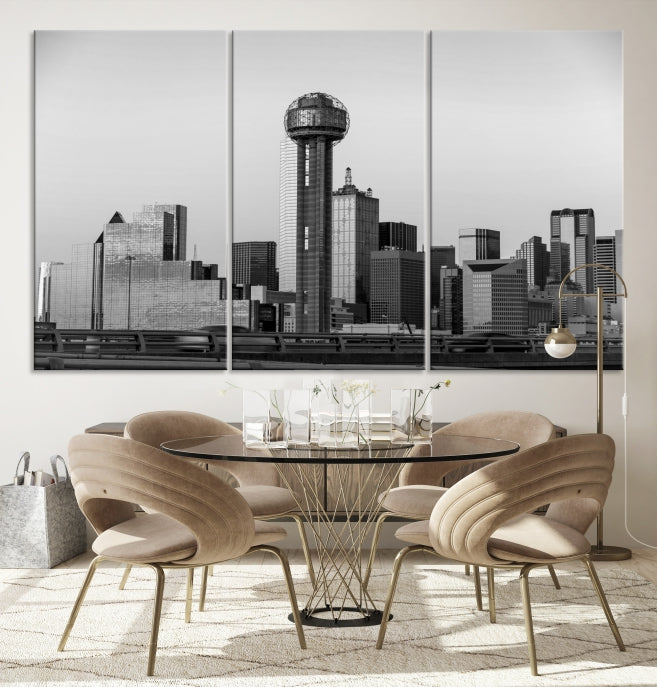 Dallas City Canvas Print, Dallas Skyline, Dallas Wall Art, Dallas Texas