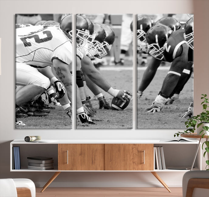 American Football Player Wall Art Canvas Print