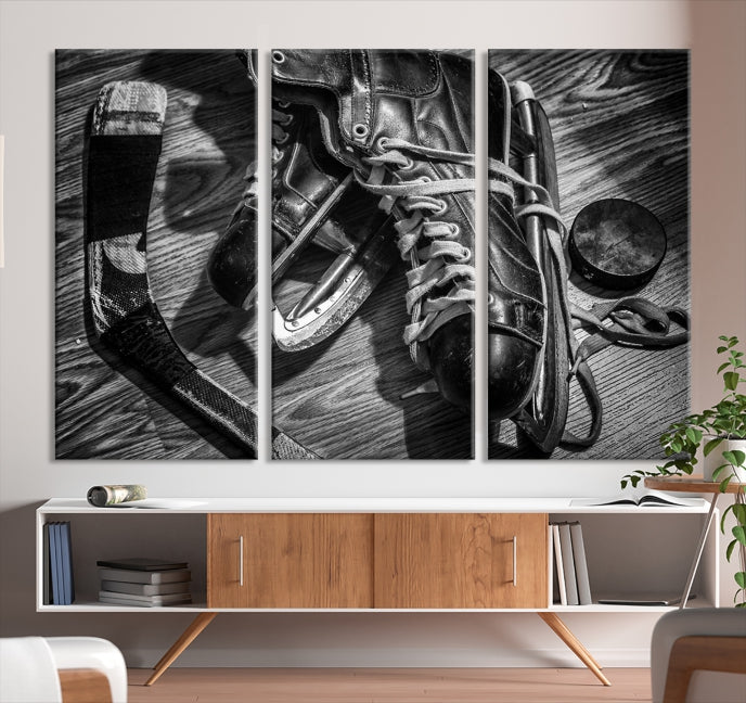 Vieille paire de patins pour hommes Wall Art Impression sur toile