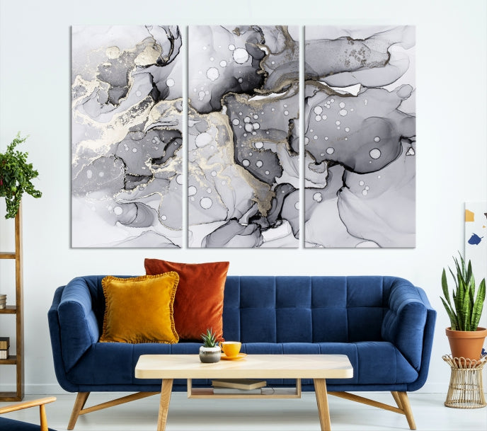 Marble Fluid Effect Wall Art Abstract Canvas Wall Art Print