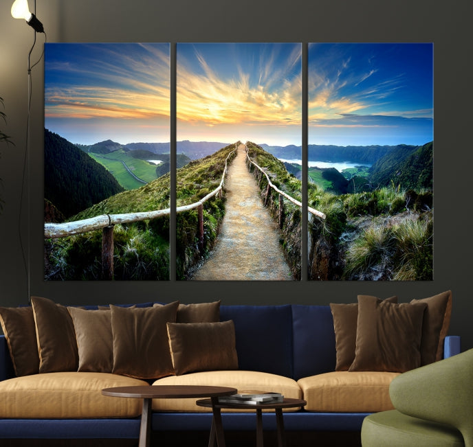 Impression sur toile d’art mural de paysage de montagne