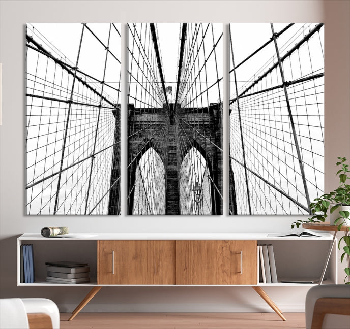 Lienzo decorativo para pared grande con puente de Brooklyn