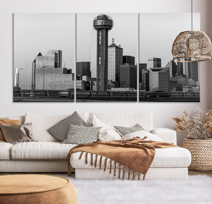 Dallas City Wall Art Canvas Print