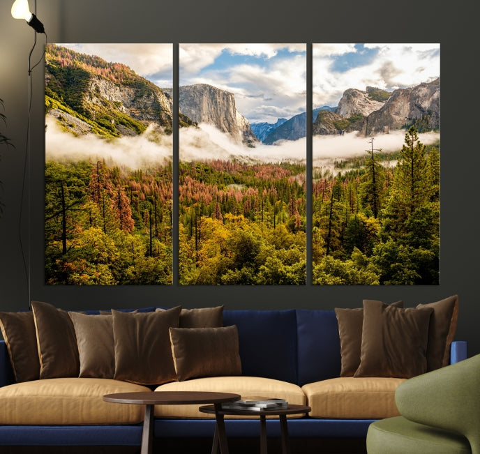 Yosemite Nal Park Wall Art Canvas Print El Capitan