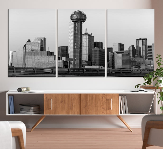 Impresión de lienzo de la ciudad de Dallas, Skyline de Dallas, Arte de la pared de Dallas, Dallas Texas, Impresión de lienzo, Lienzo de Dallas, Arte de Dallas, Impresión de lienzo de Dallas,