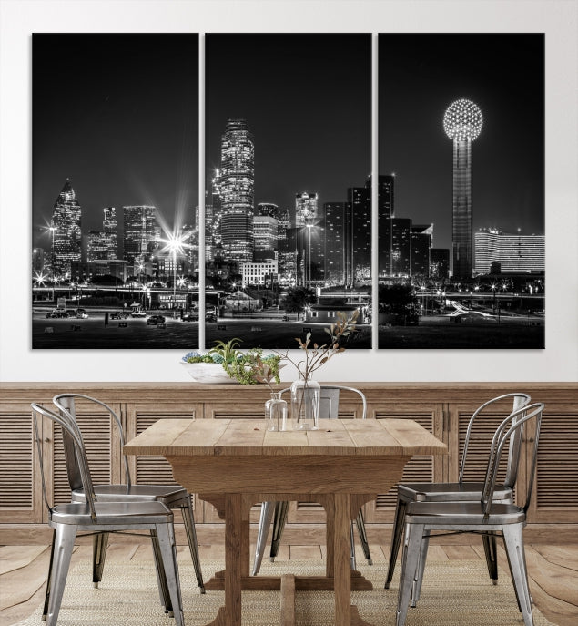 Dallas City Wall Art Canvas Print