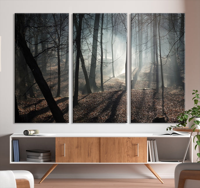 Art mural famille sombre et arbre Impression sur toile