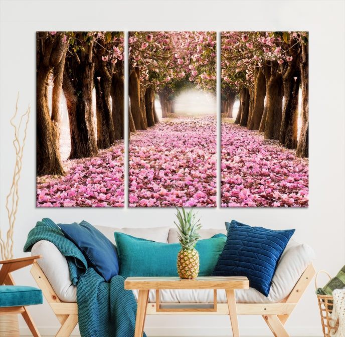 Art mural de cerisiers en fleurs Impression sur toile