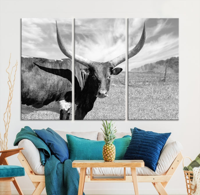 Longhorn Wall Art Canvas Print